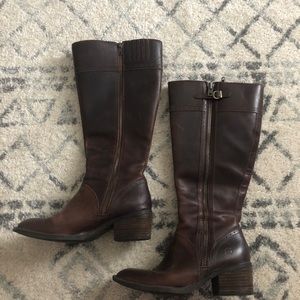 Born poly riding boot-wide calf